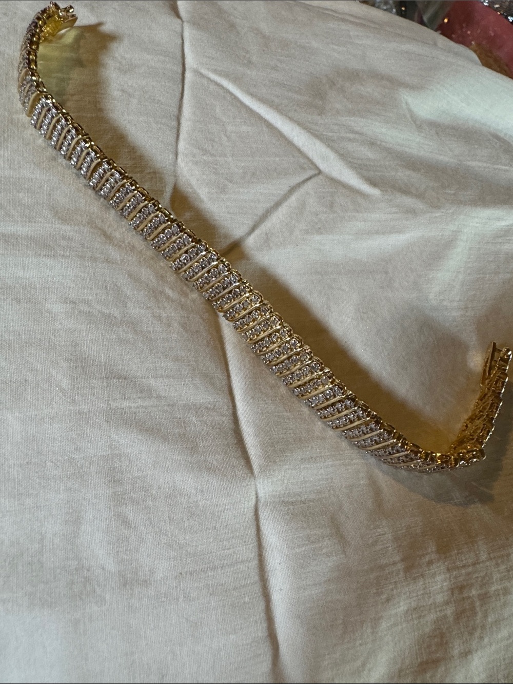 Gold and Silver Two-Tone Link Bracelet - Picture 3 of 4